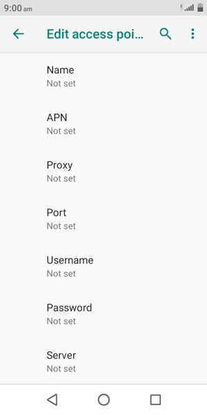 Enter Internet information