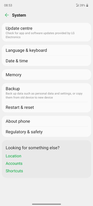 Select Update centre