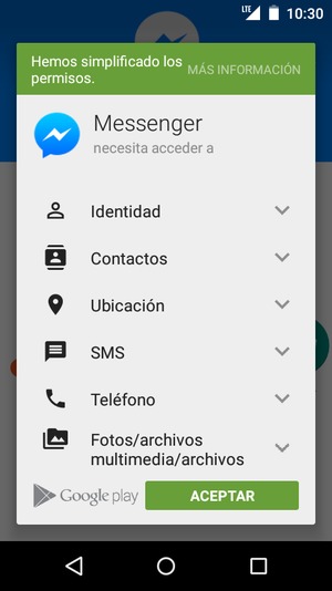 Seleccione ACEPTAR