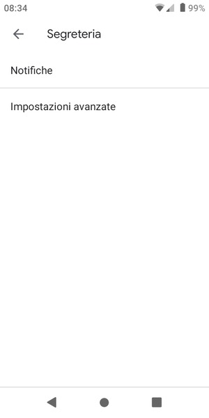 Seleziona Impostazioni avanzate