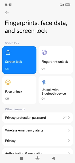 Your phone is now secure with a screen lock