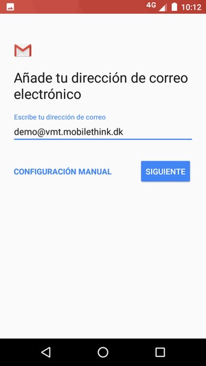 Introduzca su Dirección de correo electrónico y seleccione SIGUIENTE