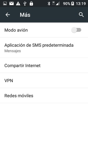 Seleccione Redes móviles