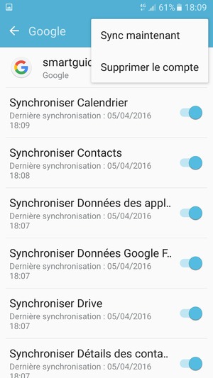 Sélectionnez Sync maintenant