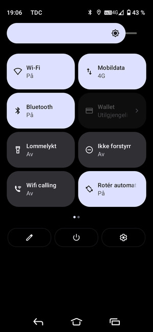 Slå av Wi-Fi og Bluetooth