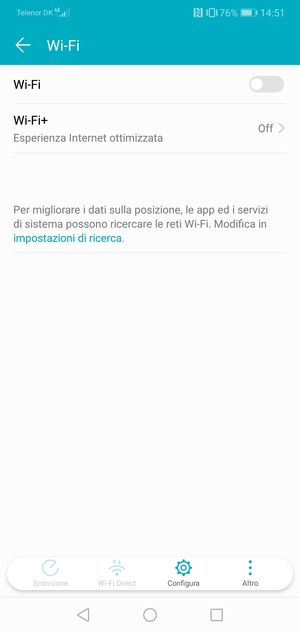 Attiva Wi-Fi