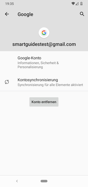 Wählen Sie Kontosynchronisierung