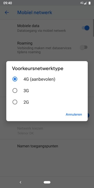 Selecteer uw voorkeursoptie