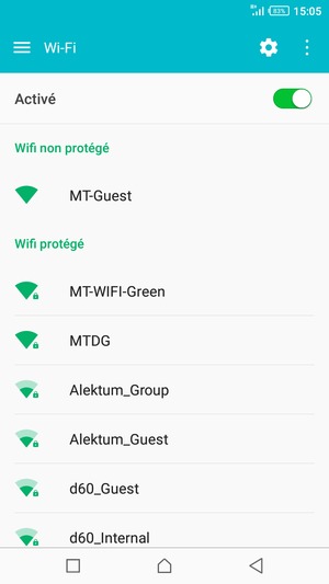 Sélectionnez le réseau sans fil auquel vous souhaitez vous connecter