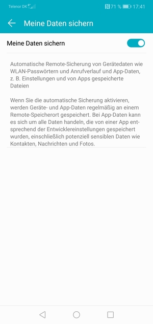 Wählen Sie die Zurück-Taste
