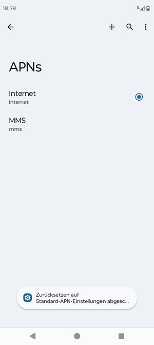 Wählen Sie Neuer APN