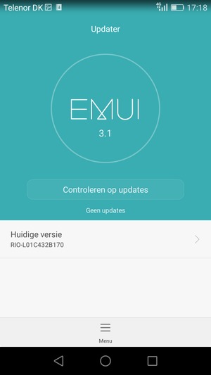 Selecteer Controleren op updates