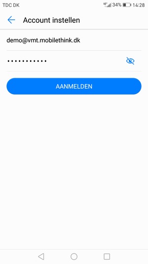 Voer uw e-mailadres en wachtwoord in. Selecteer AANMELDEN