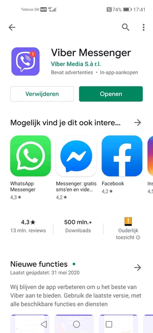 Selecteer Openen