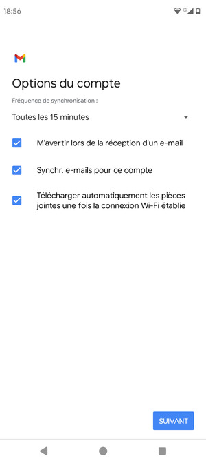 Sélectionnez SUIVANT