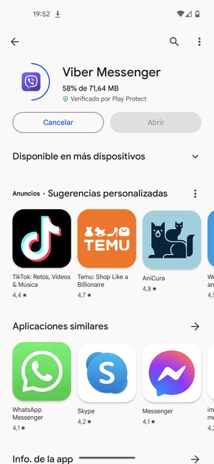 Espere a que el proceso de instalación finalice