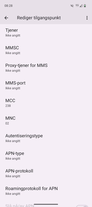 Bla ned og skriv inn MMS-informasjon