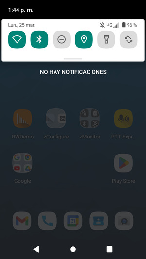 Deslice hacia abajo el menú superior de nuevo