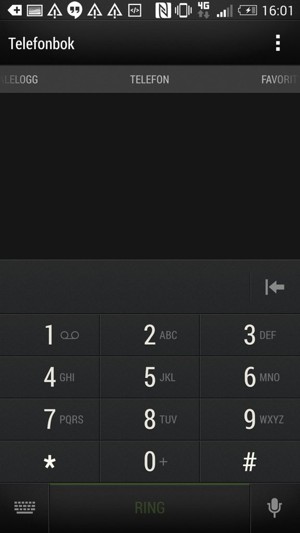Trykk og hold inne nummer 1
