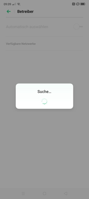 Warten Sie, bis die Suche abgeschlossen ist