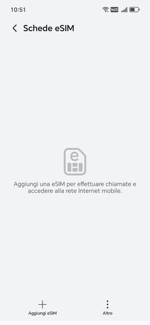 Seleziona Aggiungi eSIM