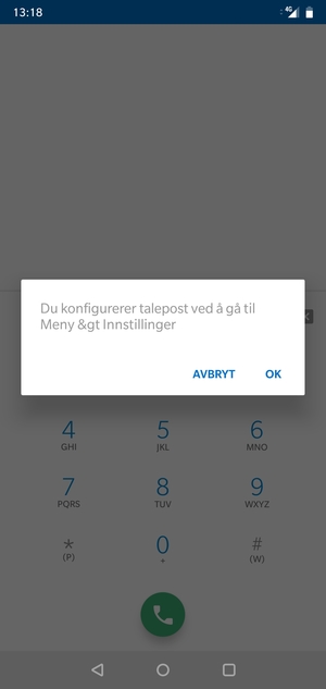Hvis personsvar ikke er innstilt, velg OK