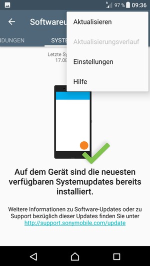 Wählen Sie Aktualisieren
