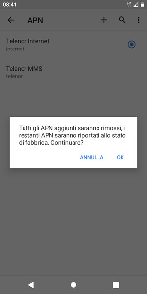 Seleziona OK