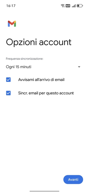 Seleziona Avanti
