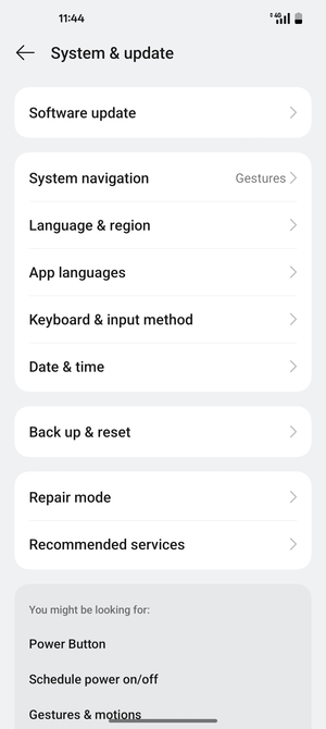 Select Software update