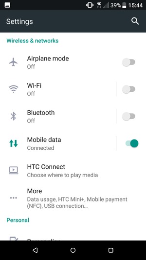 Select Mobile data