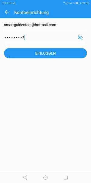 Geben Sie Ihre Hotmail Adresse und Ihr Passwort ein. Wählen Sie EINLOGGEN