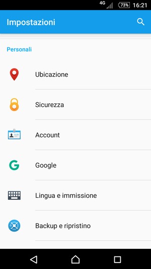 Scorri e seleziona Ubicazione