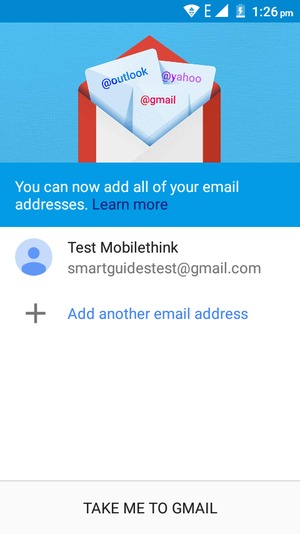 Select TAKE ME TO GMAIL