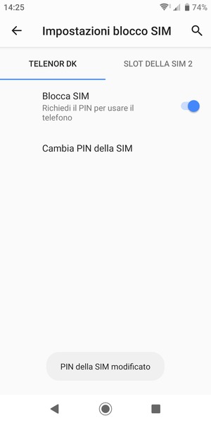 Il tuo PIN della SIM è stato modificato