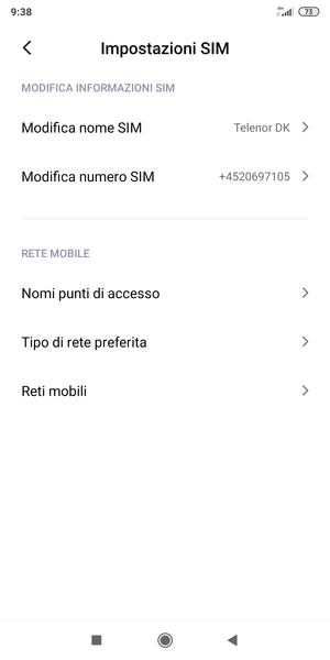 Seleziona Nomi punti di accesso