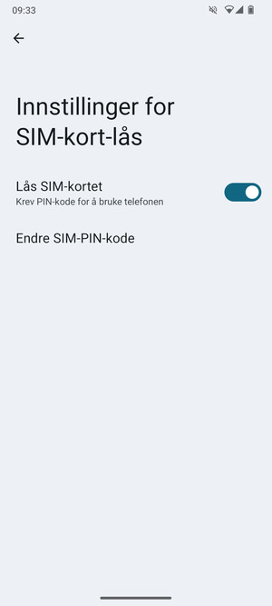 Velg  Endre SIM-PIN-kode