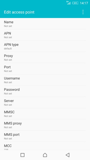 Enter Internet information