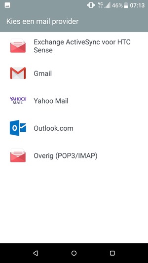 Selecteer Gmail