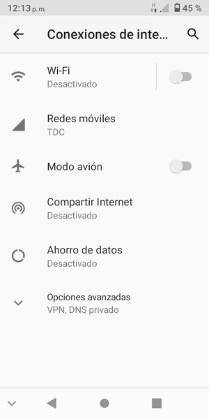 Seleccione Redes móviles
