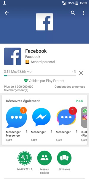 Veuillez attendre la fin de la procédure d'installation