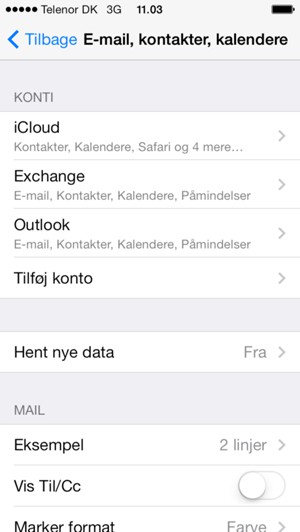 Vælg Hent nye data