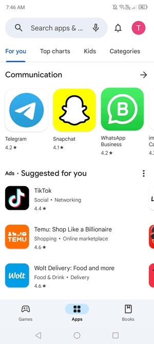 Select the Search bar