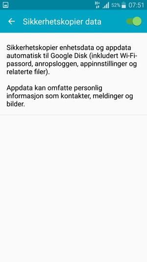 Velg tilbake-knappen