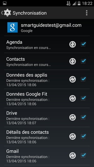 Vos informations seront synchronisées