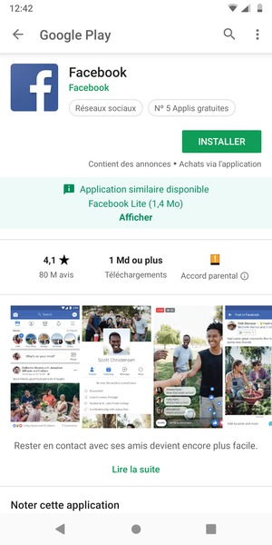 Sélectionnez INSTALLER