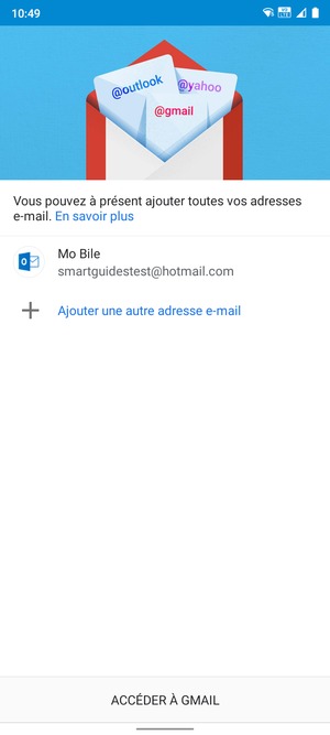 Sélectionnez ACCÉDER À GMAIL