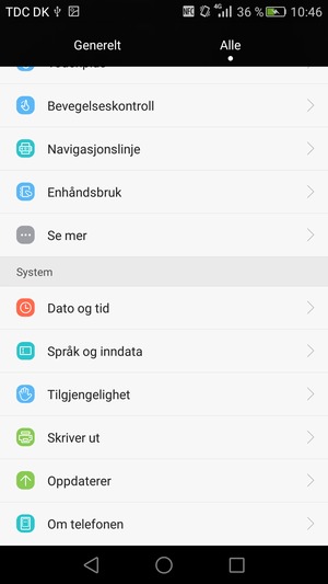 Bla til og velg Oppdaterer