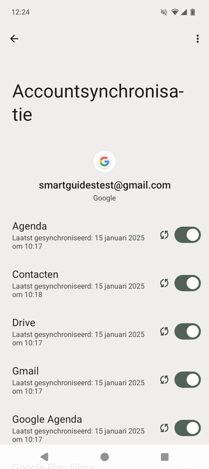 Selecteer de Menu-knop