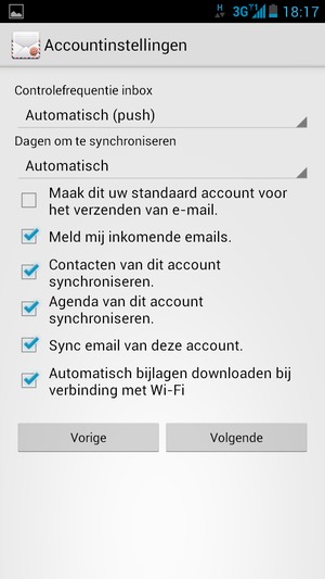 Selecteer Volgende